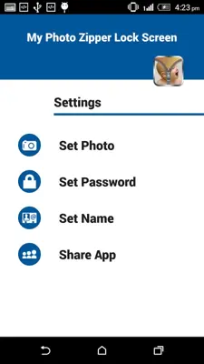 My Photo Zipper Lock Screen android App screenshot 4